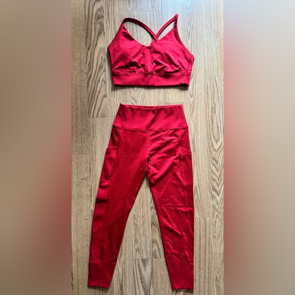 OFFLINE By Aerie | The Hugger Matching Ribbed Workout Set | L/XL - Red - Picture 4 of 12